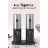 Pilli Işıklı Otomatik Yeni Nesil Tuz Karabiber Değirmeni Baharat Öğütücü