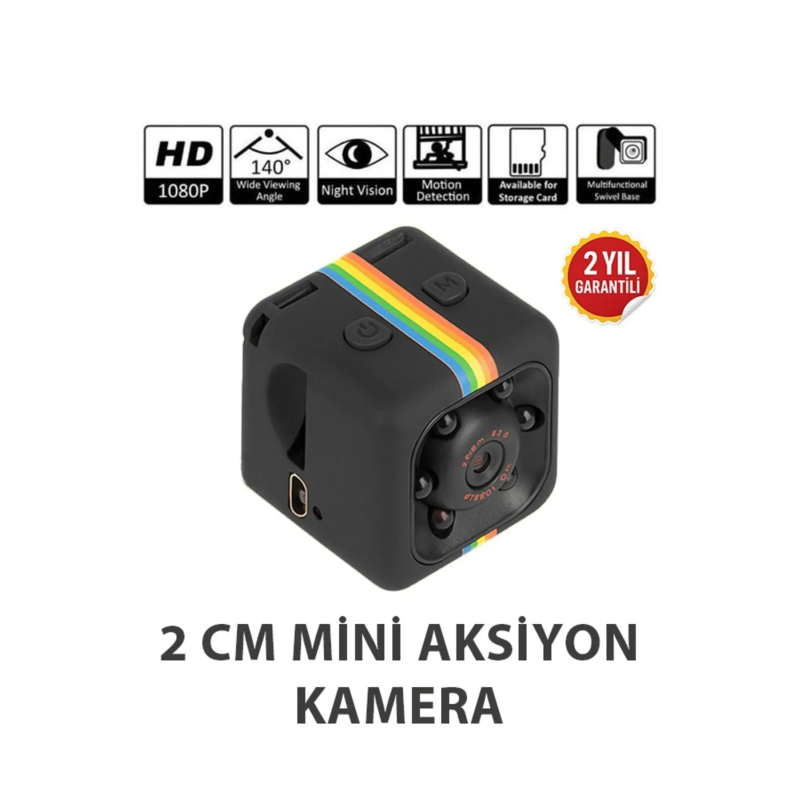 2cm'lik Mini Aksiyon Kamera