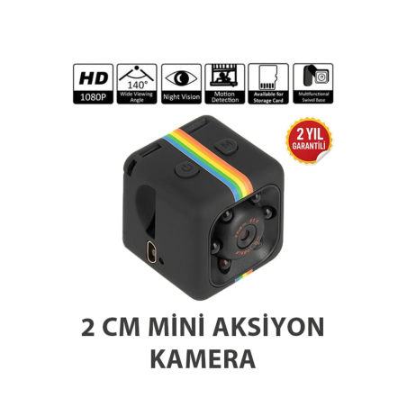2cm'lik Mini Aksiyon Kamera