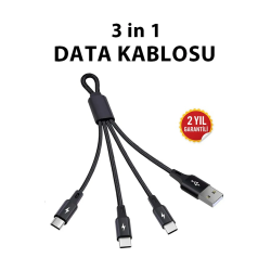 3 in 1 Data ve Şarj Kablosu...