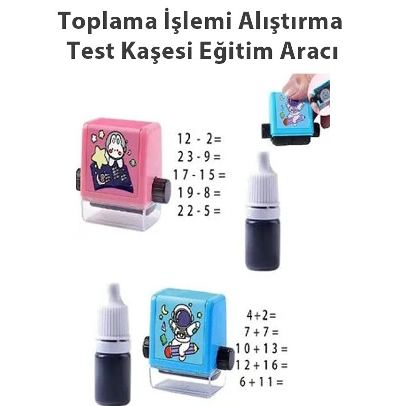 Çocuklar İçin Toplama İşlemi Alıştırma Test Kaşesi