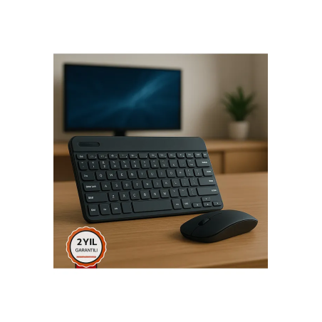 Bluetooh Uyumlu Kablosuz Klavye Mouse Seti